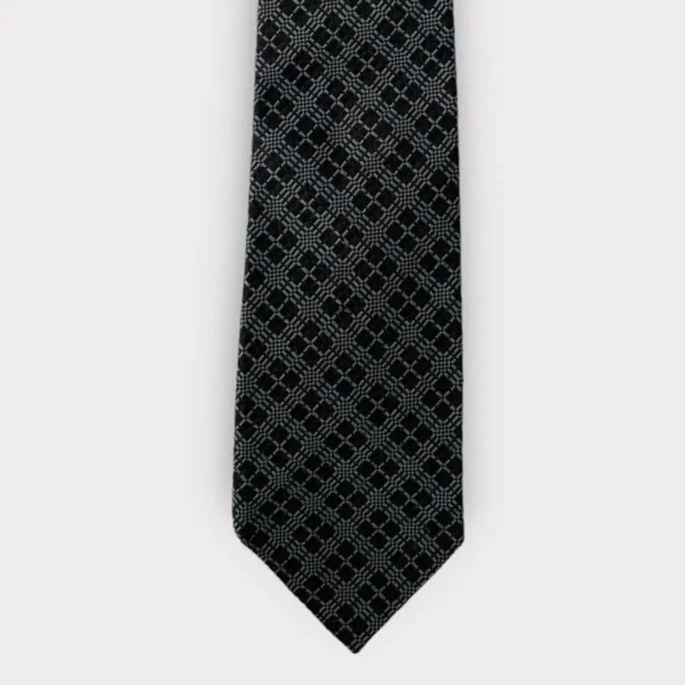 Vintage Regalon Mens Neck Tie Blue Gray Pattern